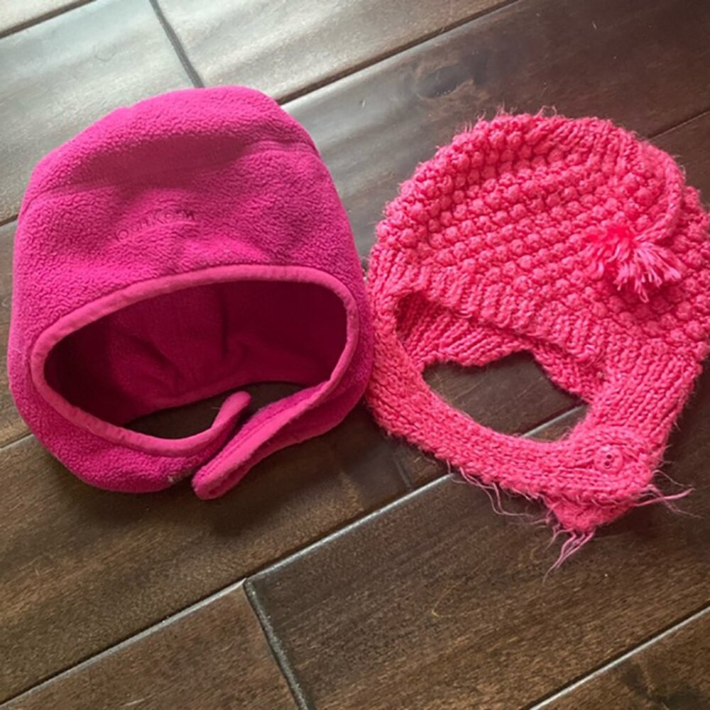 Toddler Girlss Winter Hat bundle Pink